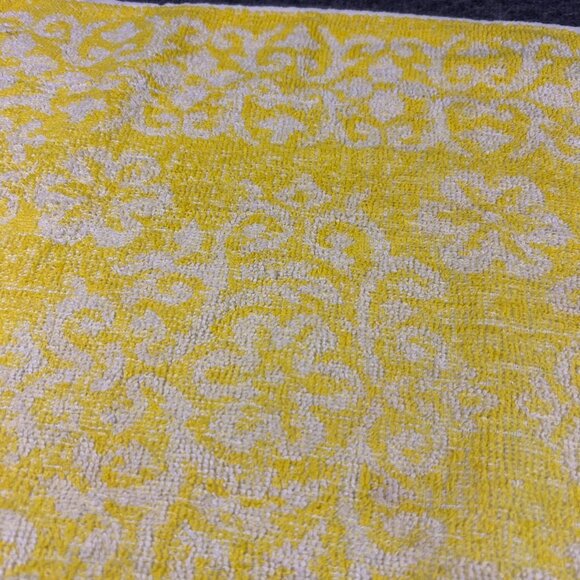 Vintage‎ 60s 70s Floral Hand Towel Sunny Yellow White Cotton - Picture 7 of 11